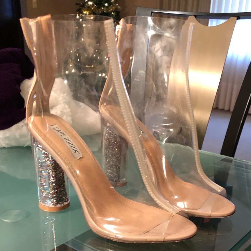 Glittery See-through heels
